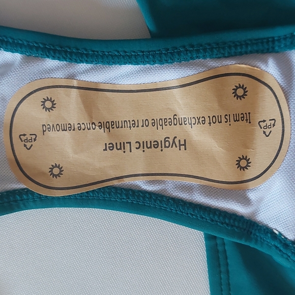 Shekini women's set two piece Green ruffle Bikini  size XL - Picture 7 of 11